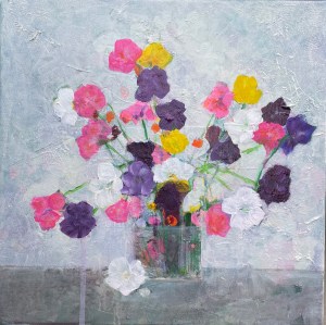 painting od sweet pea flowers